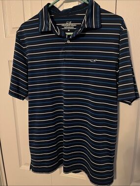 Vineyard Vines Striped Performance Polo